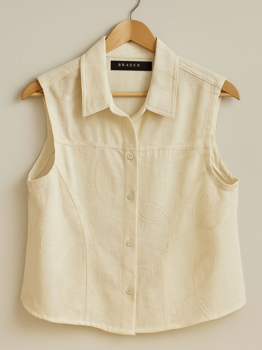 CAMISA DE LINO BORDADO