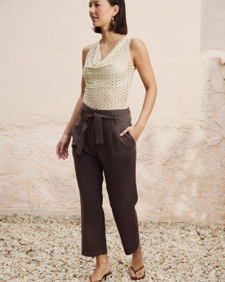 PANTALON CARROT CON LAZO