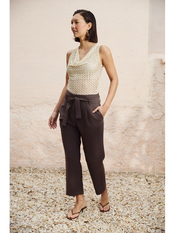 PANTALON CARROT CON LAZO