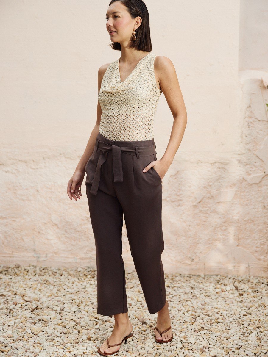 PANTALON CARROT CON LAZO