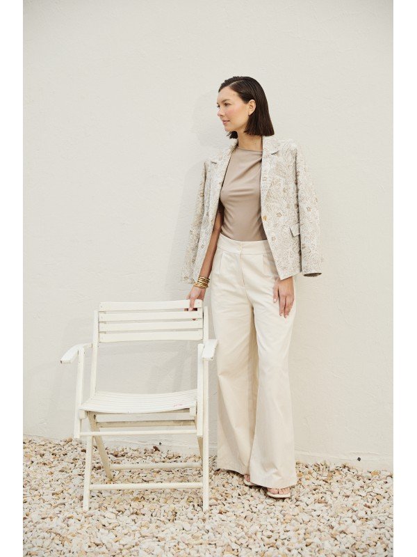 SACO GABARDINA  ESTAMPADA