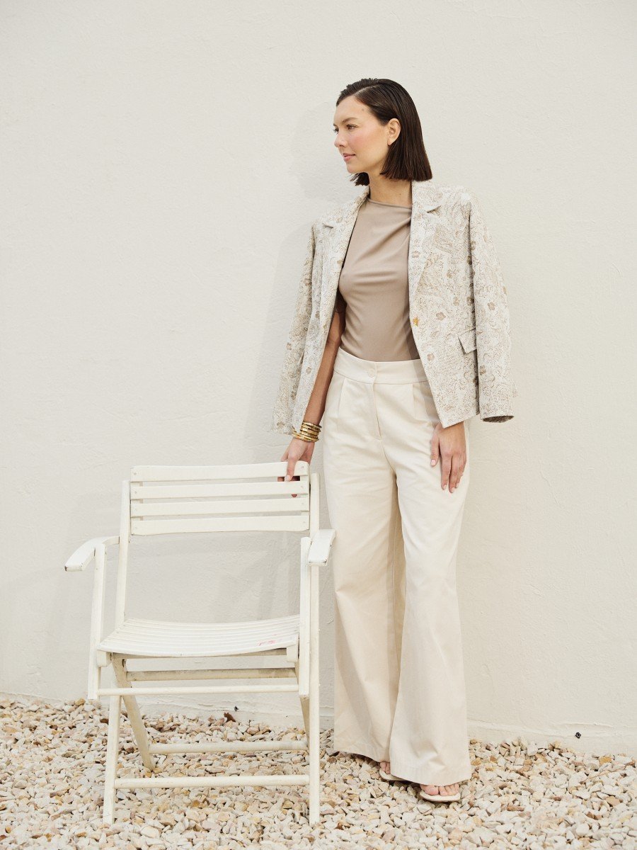 SACO GABARDINA  ESTAMPADA