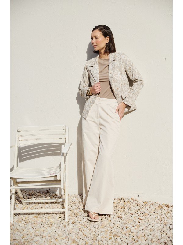 SACO GABARDINA  ESTAMPADA