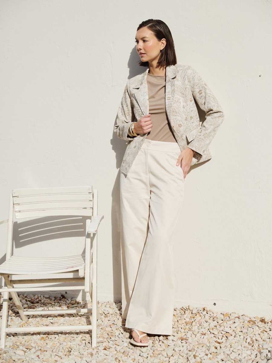 SACO GABARDINA  ESTAMPADA