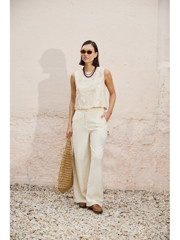 PANTALON RECTO CON HEBILLAS