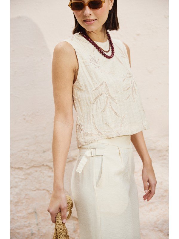 PANTALON RECTO CON HEBILLAS