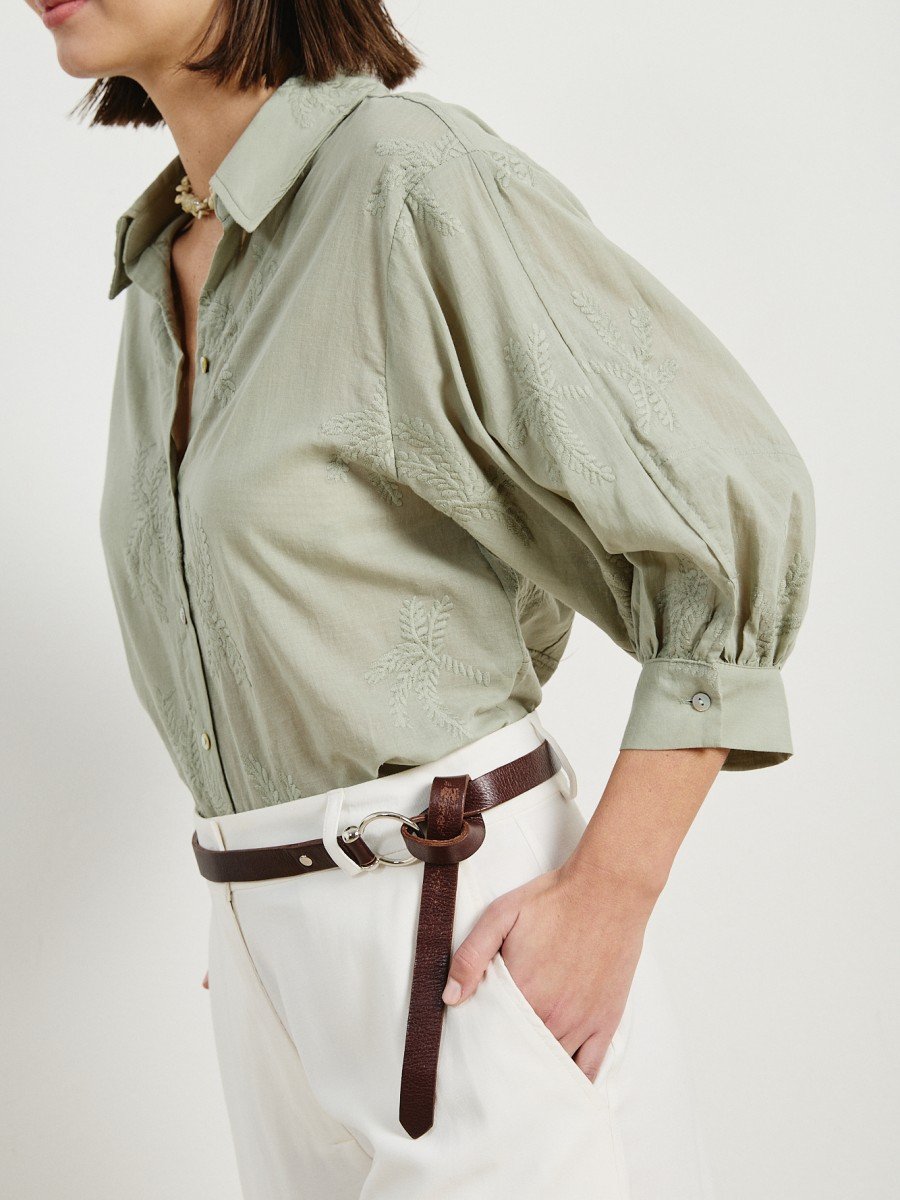 CAMISA BORDADA MANGA 3/4
