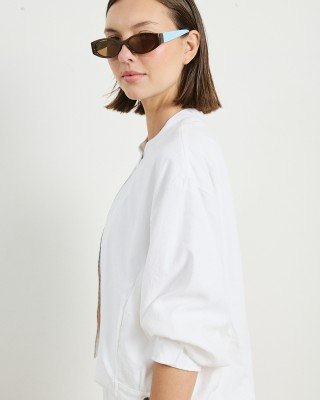 CAMPERA BOMBER CON BROCHE