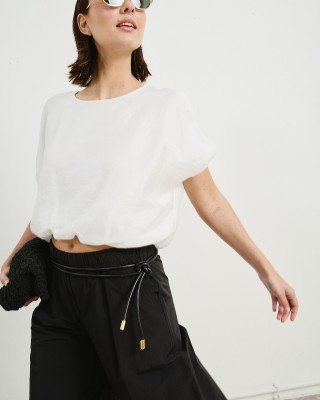 BLUSA DOBLE ABUCHONADA