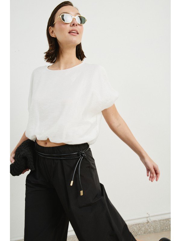 BLUSA DOBLE ABUCHONADA