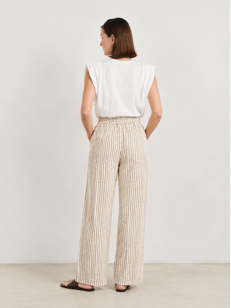 PANTALON RAYADO CON BOLSILLO