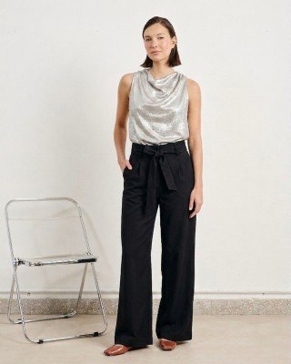 BLUSA SEDA ESCOTE BUCHE