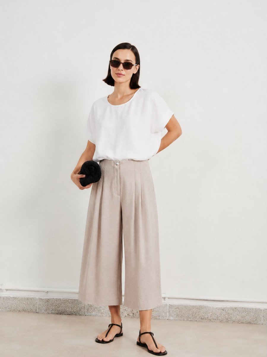 PANTALON ANCHO PINZADO