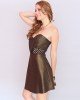  VESTIDO STRAPLESS C/ RECORTE 